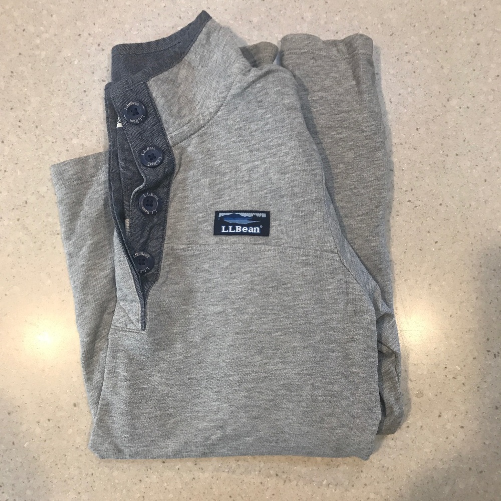 Size XS gray, L.L. Bean rugby shirt